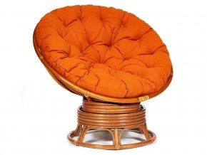 Кресло-качалка Papasan w 23/01 B с подушкой Cognac, ткань Оранжевый в Алапаевске - alapaevsk.магазин96.com | фото