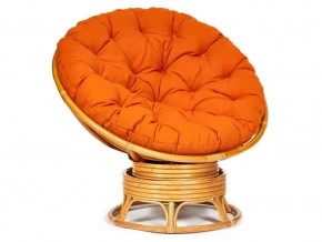 Кресло-качалка Papasan w 23/01 B с подушкой Honey, ткань Оранжевый в Алапаевске - alapaevsk.магазин96.com | фото