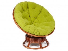 Кресло-качалка Papasan w 23/01 B с подушкой Pecan, флок Олива в Алапаевске - alapaevsk.магазин96.com | фото