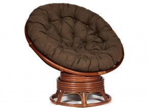 Кресло-качалка Papasan w 23/01 B с подушкой Pecan, ткань Коричневый в Алапаевске - alapaevsk.магазин96.com | фото