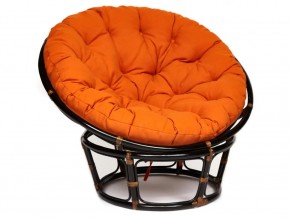 Кресло Papasan 23/01 W с подушкой Antique brown, ткань Оранжевый в Алапаевске - alapaevsk.магазин96.com | фото