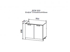 Шкаф нижний ДСМ800 под мойку в Алапаевске - alapaevsk.магазин96.com | фото
